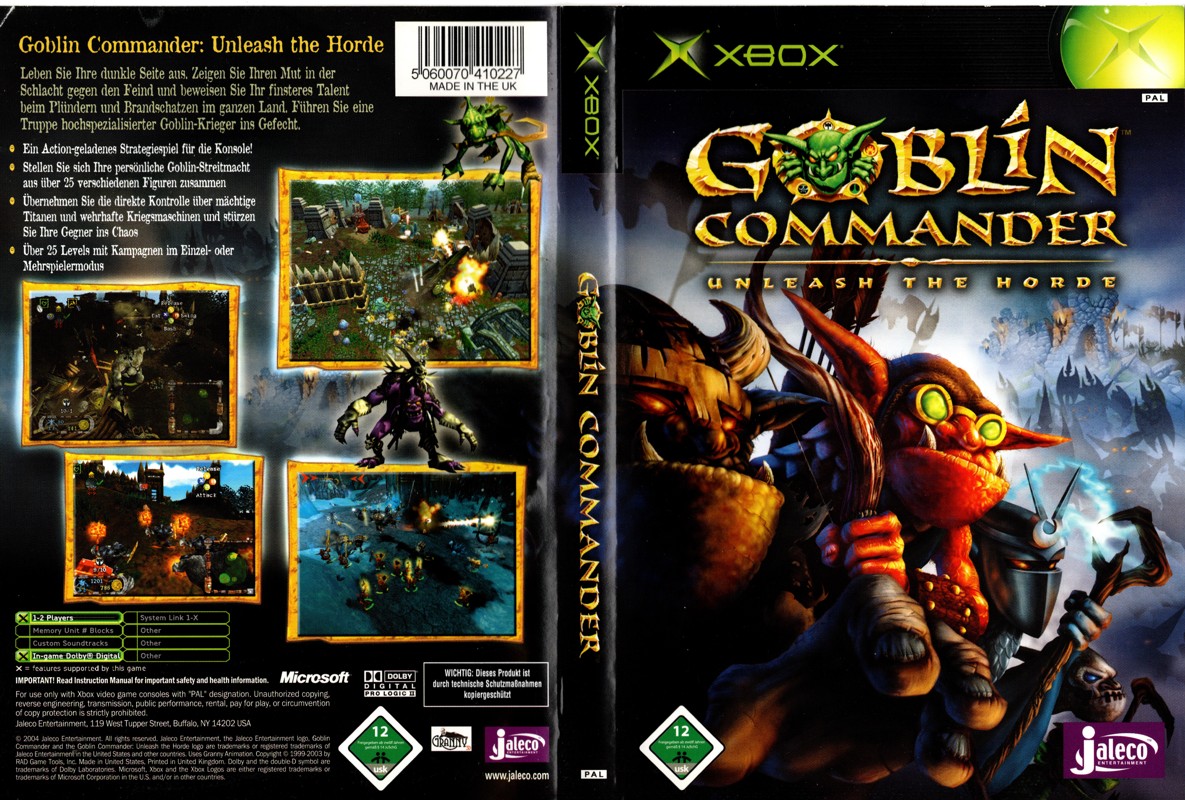 Goblin Commander: Unleash the Horde box art for Xbox